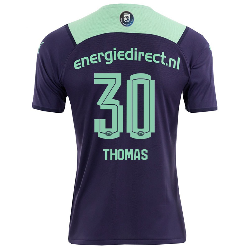 Kvinder Ryan Thomas #30 Mørk Violet Udebane Spillertrøjer 2021/22 Trøje T-shirt