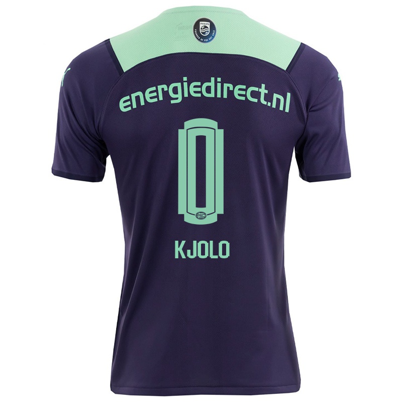 Kvinder Mathias Kjolo #0 Mørk Violet Udebane Spillertrøjer 2021/22 Trøje T-shirt