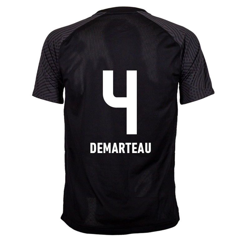 Kvinder Dionne Demarteau #4 Sort Udebane Spillertrøjer 2021/22 Trøje T-shirt