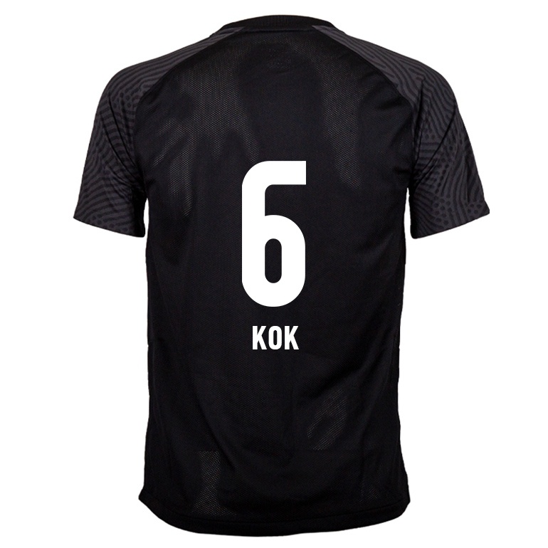 Kvinder Sharon Kok #6 Sort Udebane Spillertrøjer 2021/22 Trøje T-shirt