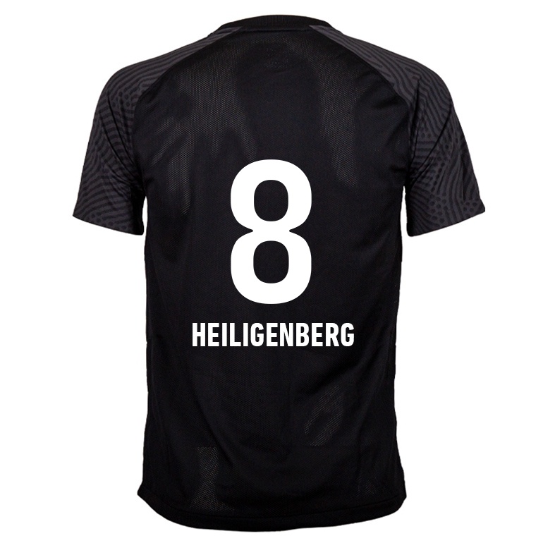 Kvinder Claudia Van Den Heiligenberg #8 Sort Udebane Spillertrøjer 2021/22 Trøje T-shirt