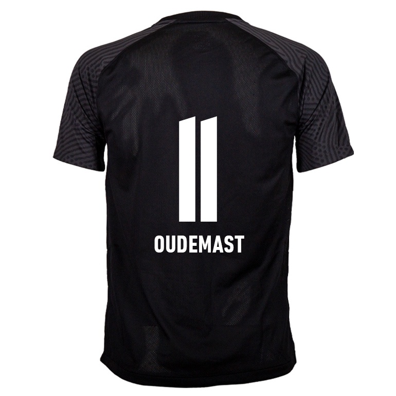 Kvinder Lois Oudemast #11 Sort Udebane Spillertrøjer 2021/22 Trøje T-shirt