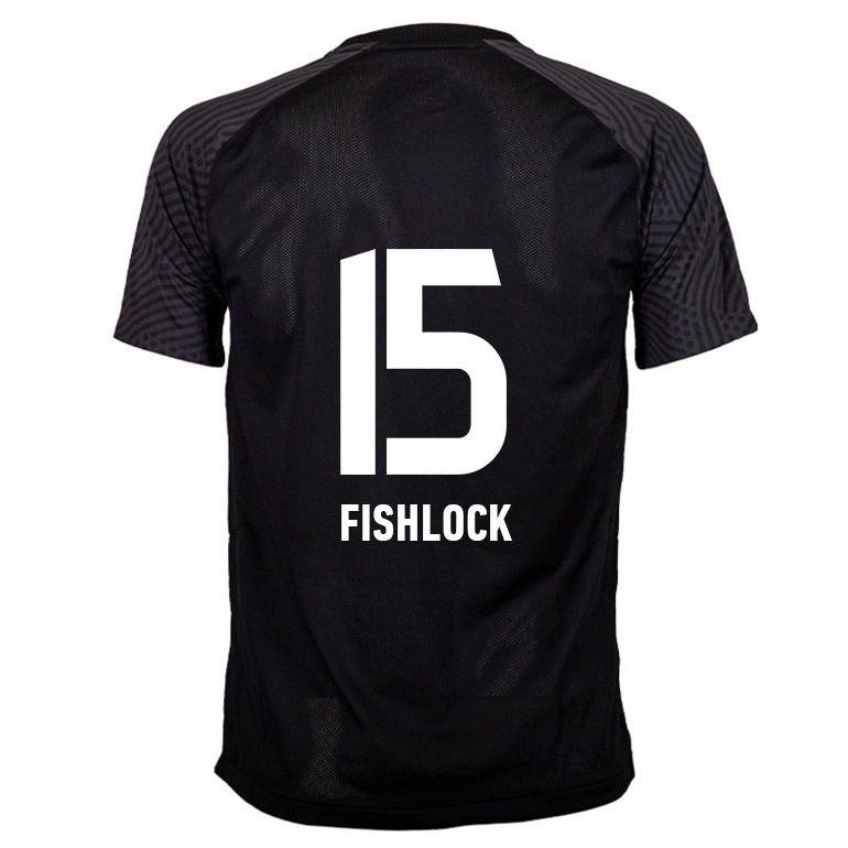 Kvinder Jessica Fishlock #15 Sort Udebane Spillertrøjer 2021/22 Trøje T-shirt