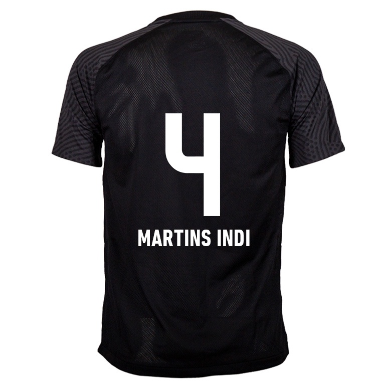 Kvinder Bruno Martins Indi #4 Sort Udebane Spillertrøjer 2021/22 Trøje T-shirt