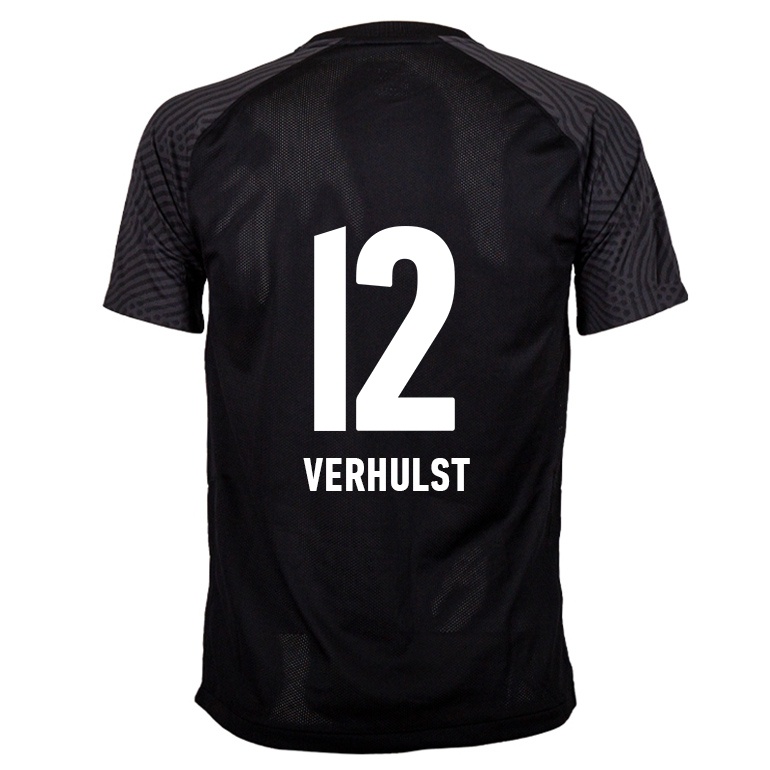 Kvinder Hobie Verhulst #12 Sort Udebane Spillertrøjer 2021/22 Trøje T-shirt
