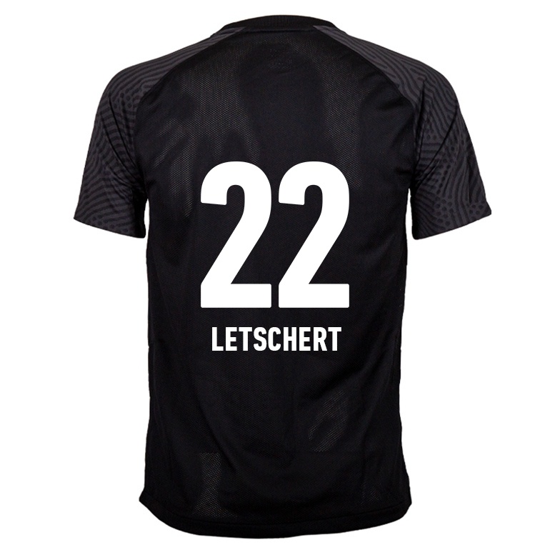 Kvinder Timo Letschert #22 Sort Udebane Spillertrøjer 2021/22 Trøje T-shirt