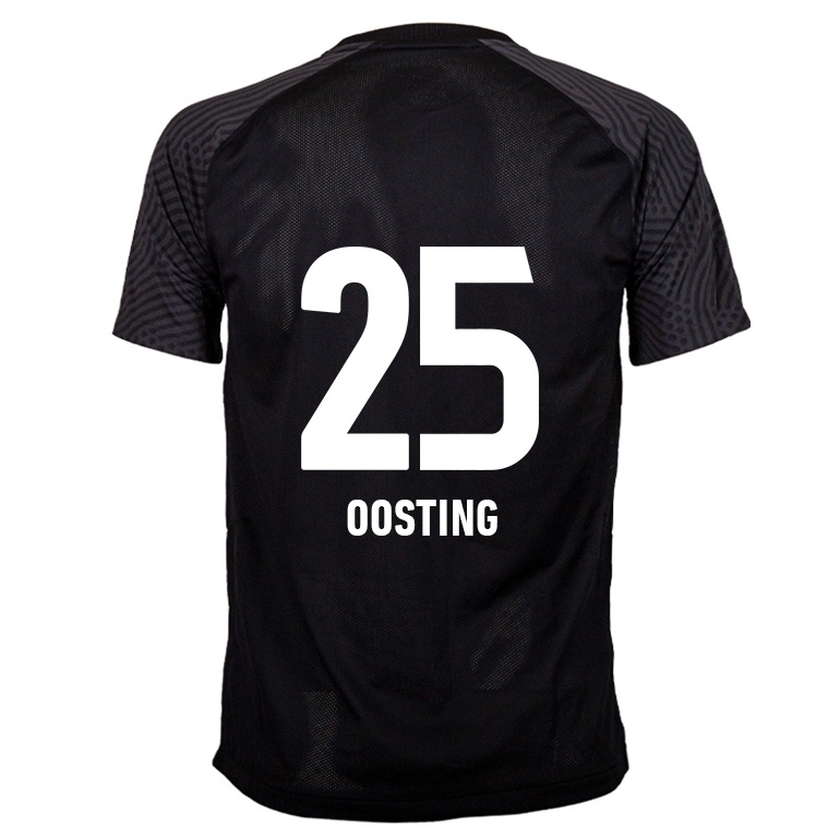 Kvinder Thijs Oosting #25 Sort Udebane Spillertrøjer 2021/22 Trøje T-shirt