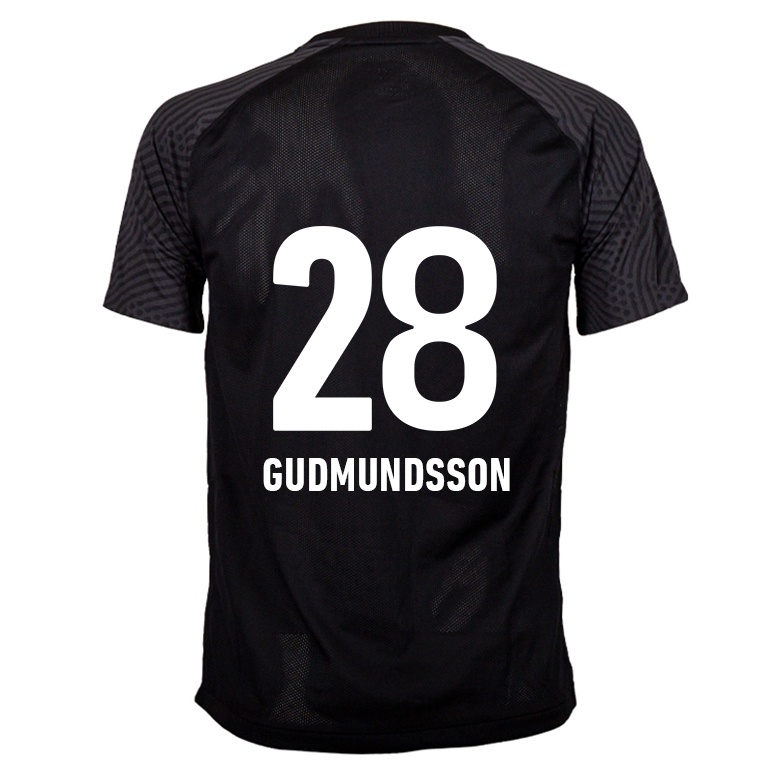 Kvinder Albert Gudmundsson #28 Sort Udebane Spillertrøjer 2021/22 Trøje T-shirt