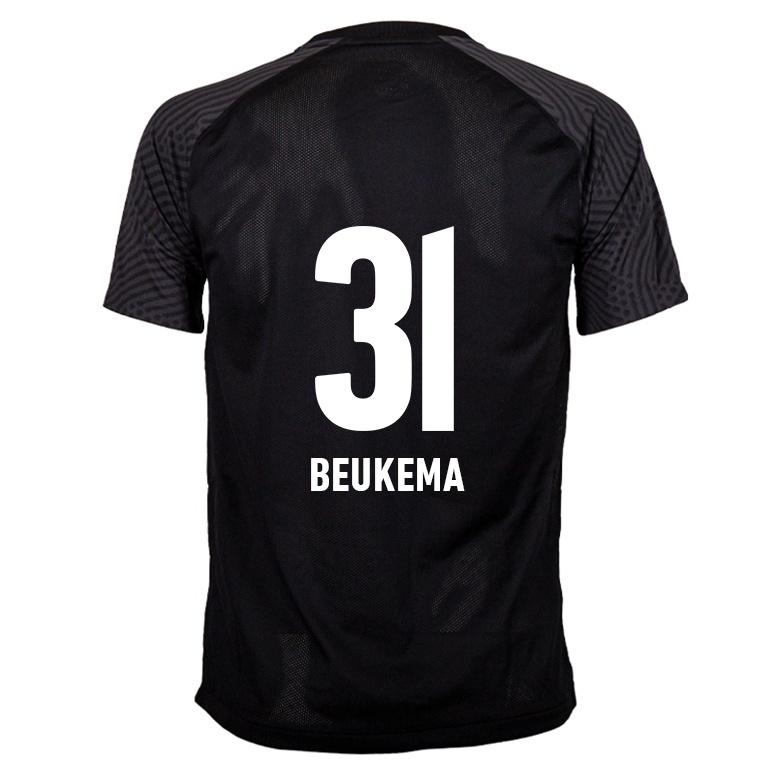 Kvinder Sam Beukema #31 Sort Udebane Spillertrøjer 2021/22 Trøje T-shirt