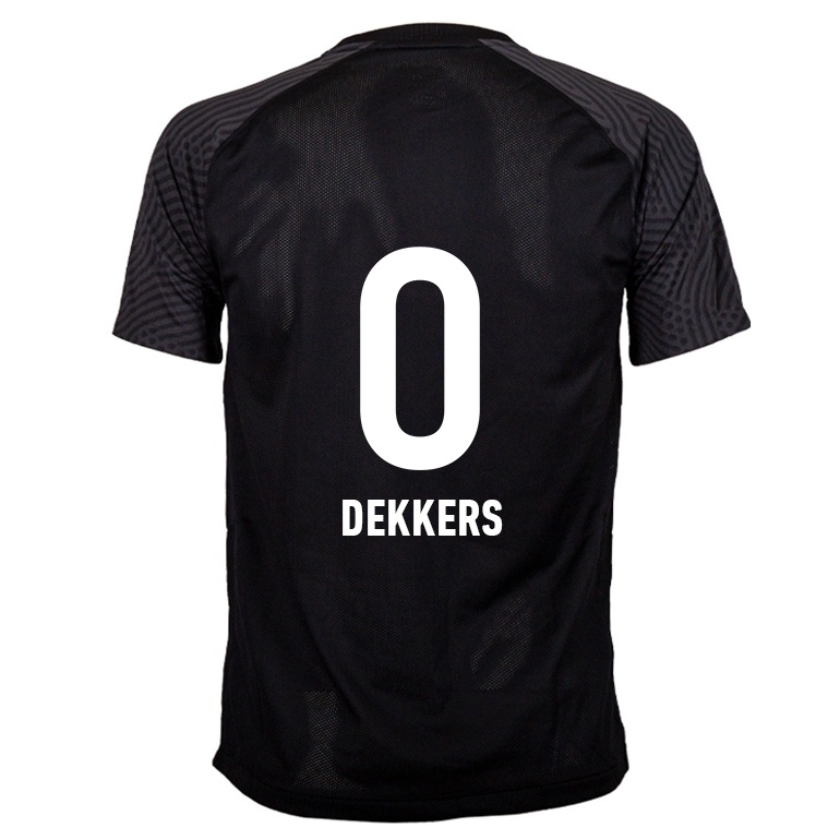 Kvinder Quinten Dekkers #0 Sort Udebane Spillertrøjer 2021/22 Trøje T-shirt