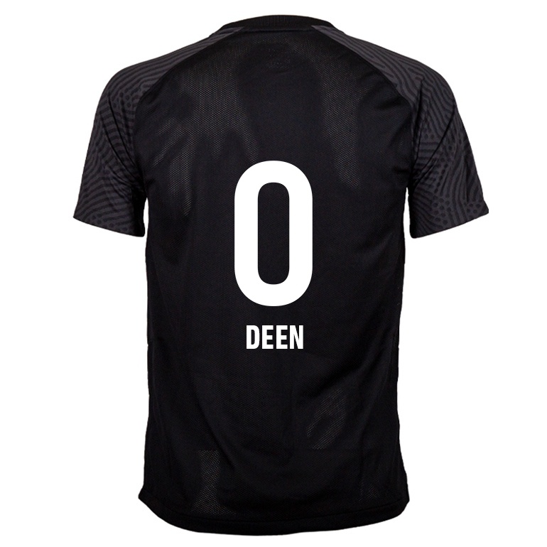 Kvinder Daniel Deen #0 Sort Udebane Spillertrøjer 2021/22 Trøje T-shirt