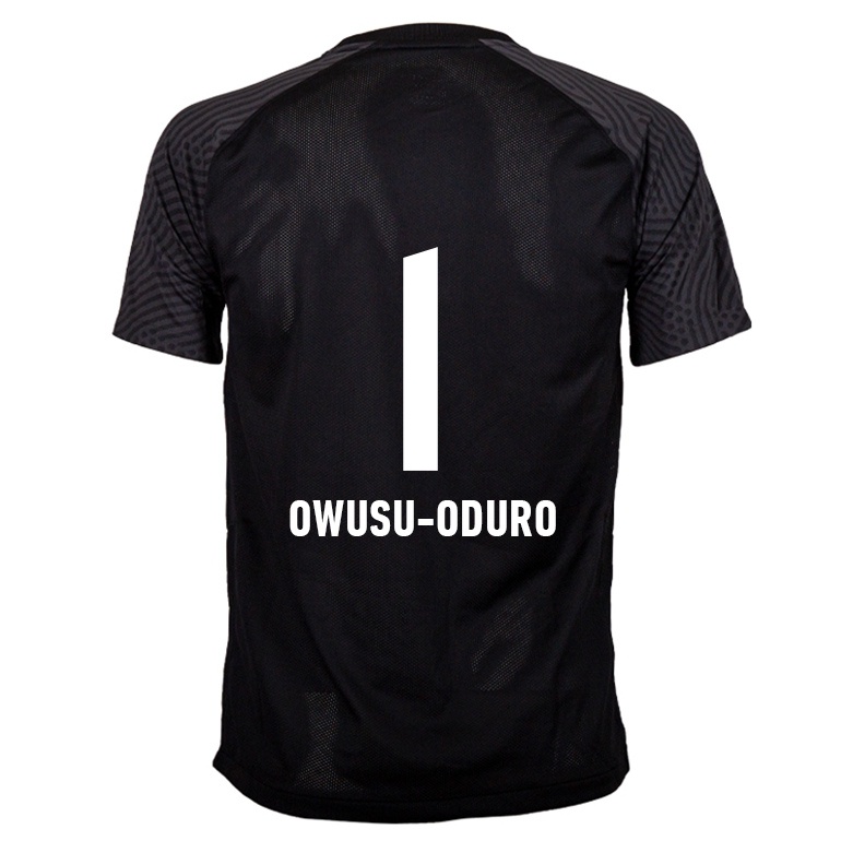 Kvinder Rome Jayden Owusu-oduro #1 Sort Udebane Spillertrøjer 2021/22 Trøje T-shirt