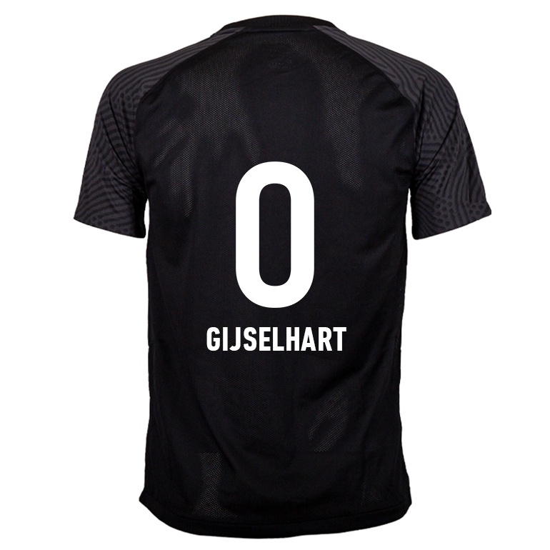Kvinder Teun Gijselhart #0 Sort Udebane Spillertrøjer 2021/22 Trøje T-shirt