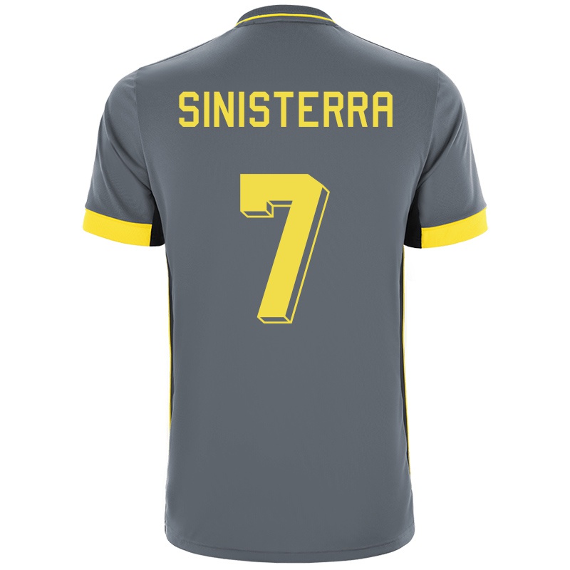 Kvinder Luis Sinisterra #7 Grå Sort Udebane Spillertrøjer 2021/22 Trøje T-shirt