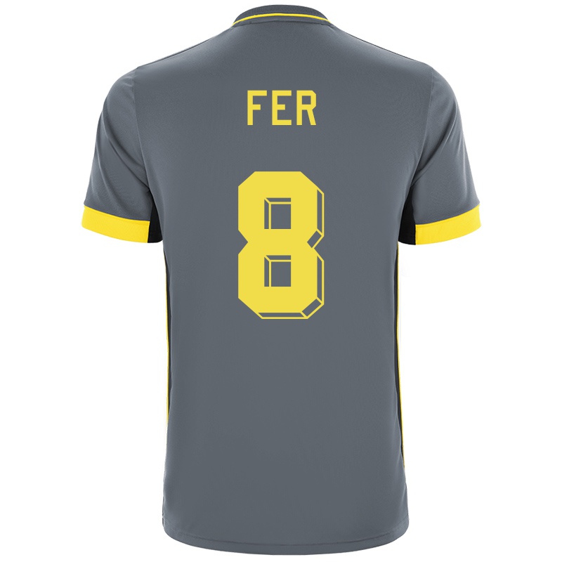Kvinder Leroy Fer #8 Grå Sort Udebane Spillertrøjer 2021/22 Trøje T-shirt