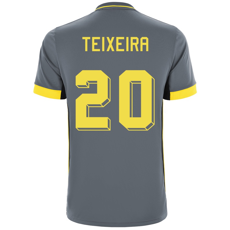 Kvinder Joao Carlos Teixeira #20 Grå Sort Udebane Spillertrøjer 2021/22 Trøje T-shirt