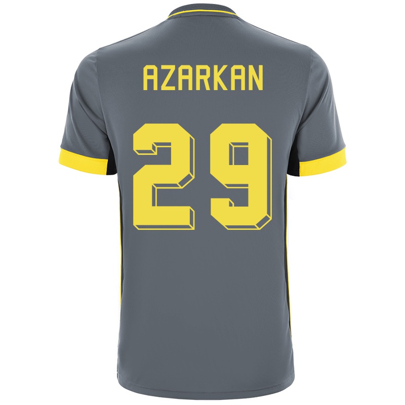 Kvinder Marouan Azarkan #29 Grå Sort Udebane Spillertrøjer 2021/22 Trøje T-shirt
