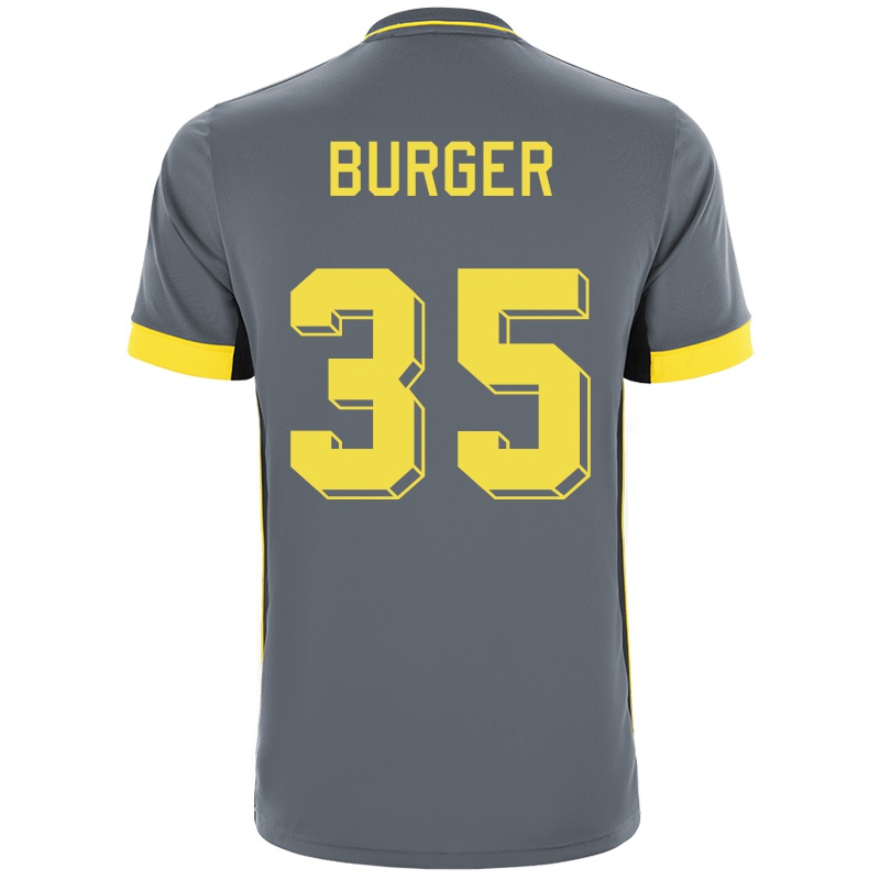 Kvinder Wouter Burger #35 Grå Sort Udebane Spillertrøjer 2021/22 Trøje T-shirt