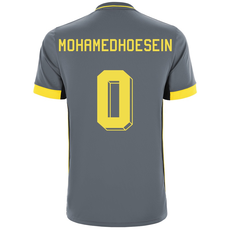 Kvinder Omar Mohamedhoesein #0 Grå Sort Udebane Spillertrøjer 2021/22 Trøje T-shirt