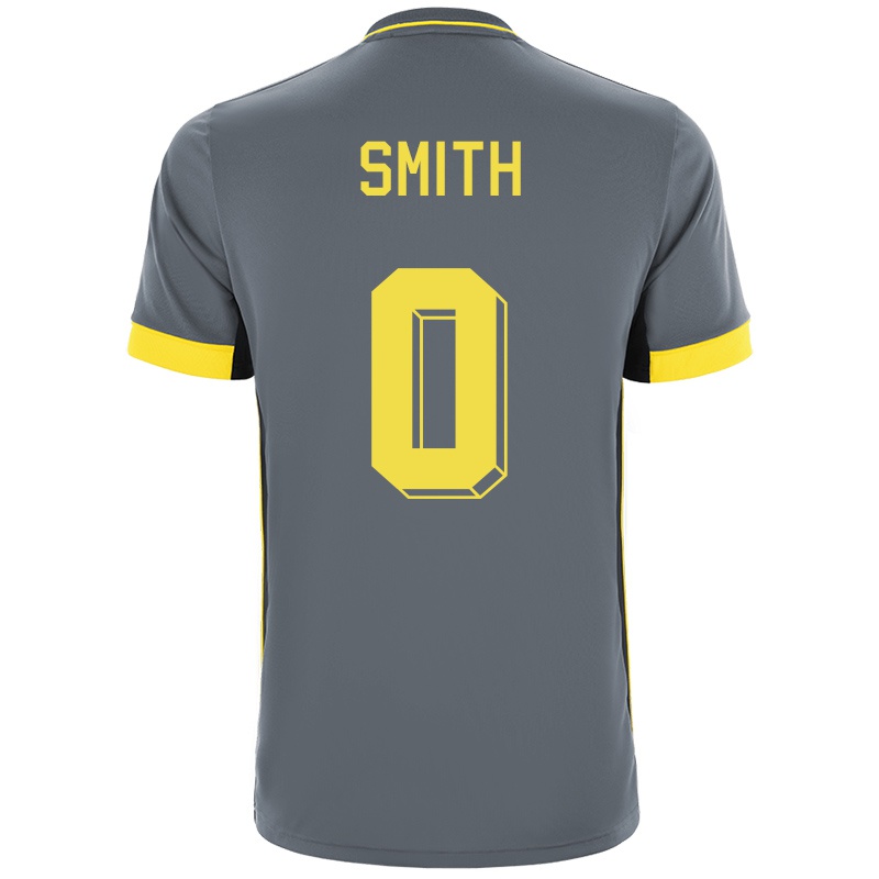 Kvinder Shaun Smith #0 Grå Sort Udebane Spillertrøjer 2021/22 Trøje T-shirt