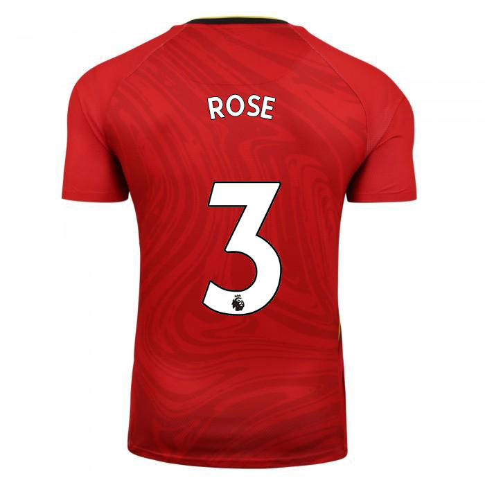 Kvinder Danny Rose #3 Rød Udebane Spillertrøjer 2021/22 Trøje T-shirt