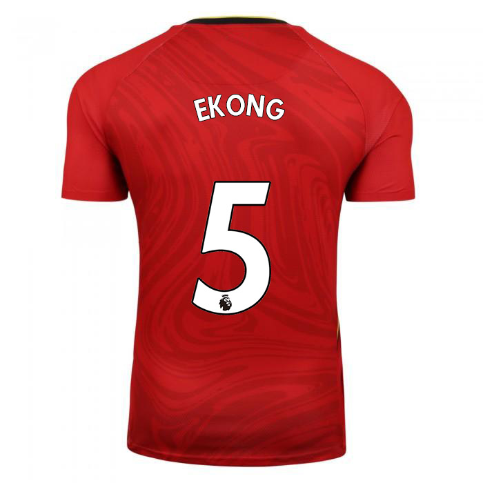 Kvinder William Troost-ekong #5 Rød Udebane Spillertrøjer 2021/22 Trøje T-shirt
