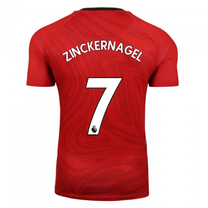 Kvinder Philip Zinckernagel #7 Rød Udebane Spillertrøjer 2021/22 Trøje T-shirt