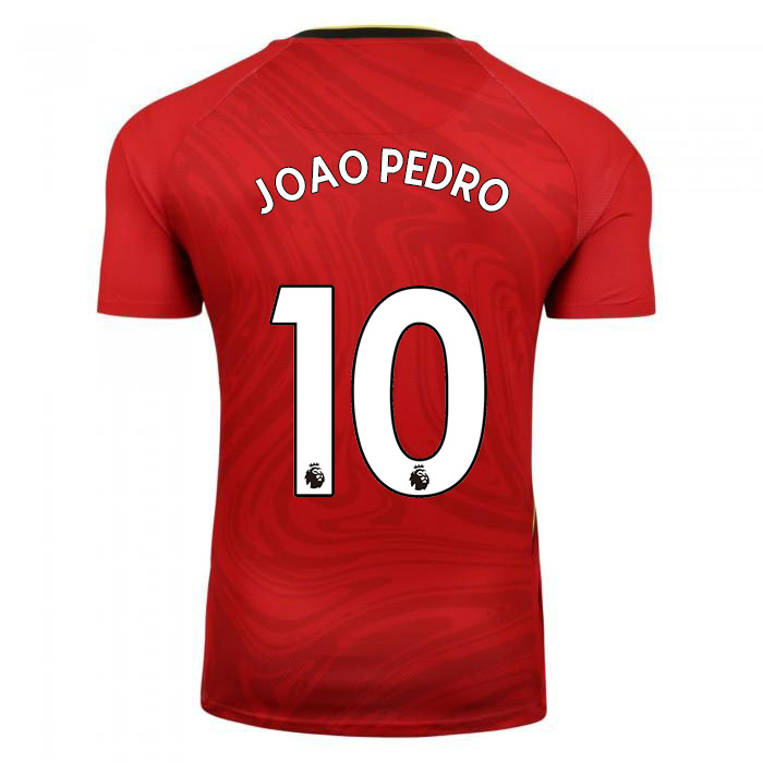 Kvinder Joao Pedro #10 Rød Udebane Spillertrøjer 2021/22 Trøje T-shirt