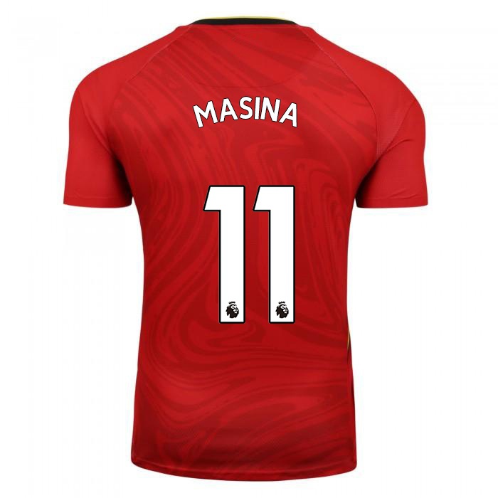 Kvinder Adam Masina #11 Rød Udebane Spillertrøjer 2021/22 Trøje T-shirt