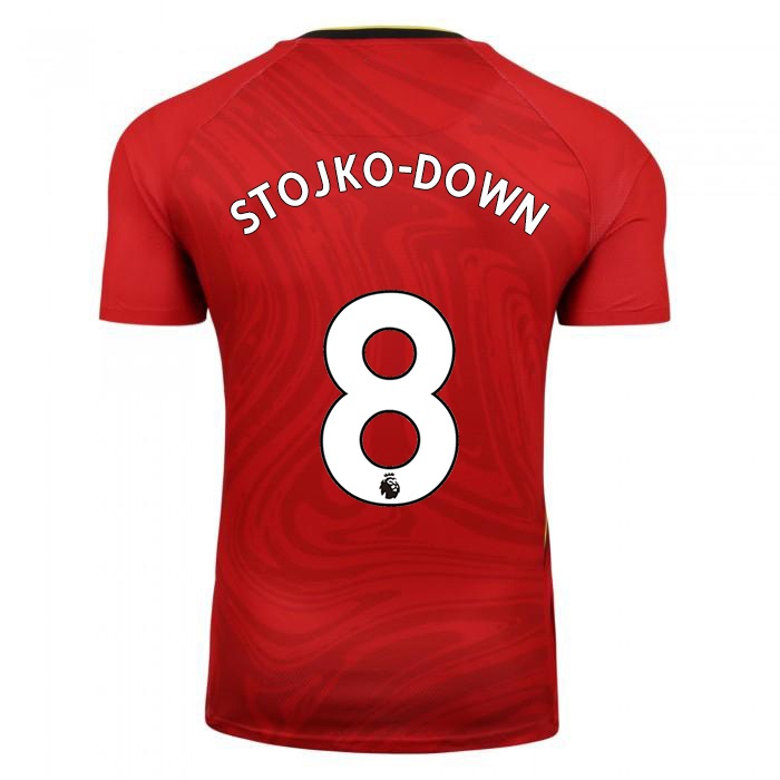 Kvinder Alysha Stojko-down #8 Rød Udebane Spillertrøjer 2021/22 Trøje T-shirt