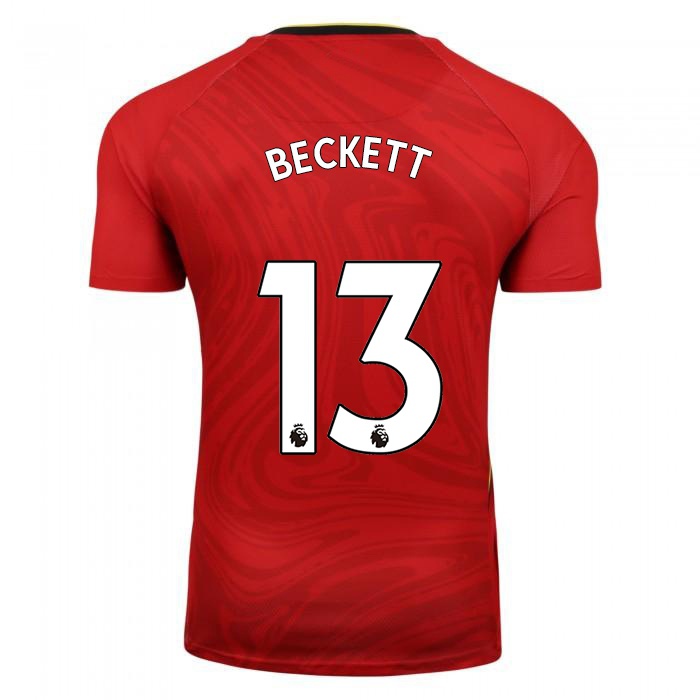 Kvinder Emma Beckett #13 Rød Udebane Spillertrøjer 2021/22 Trøje T-shirt