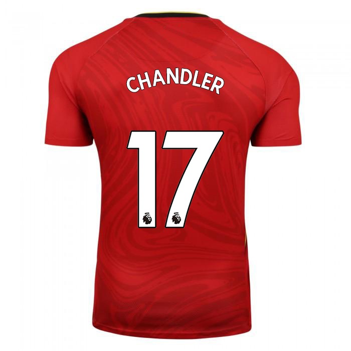 Kvinder Megan Chandler #17 Rød Udebane Spillertrøjer 2021/22 Trøje T-shirt