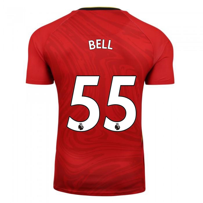 Kvinder Leanne Bell #55 Rød Udebane Spillertrøjer 2021/22 Trøje T-shirt