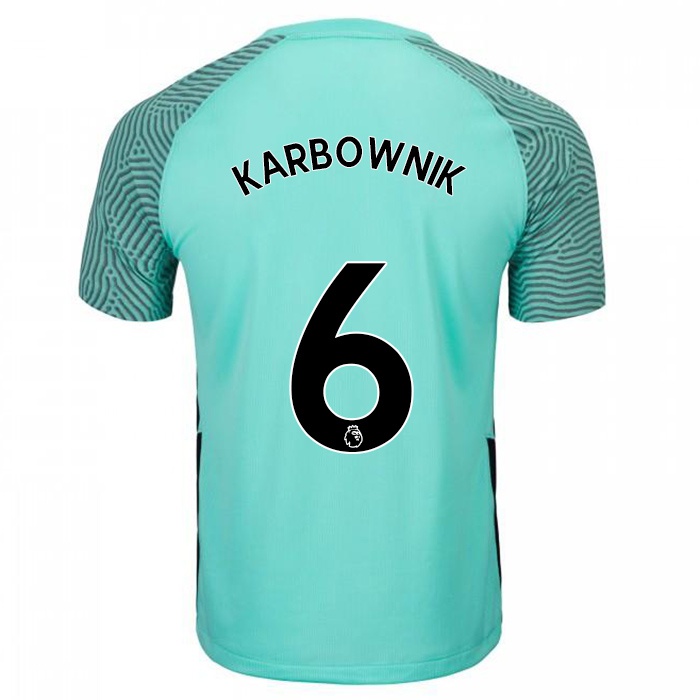 Kvinder Michal Karbownik #6 Mørk Himmelblå Udebane Spillertrøjer 2021/22 Trøje T-shirt