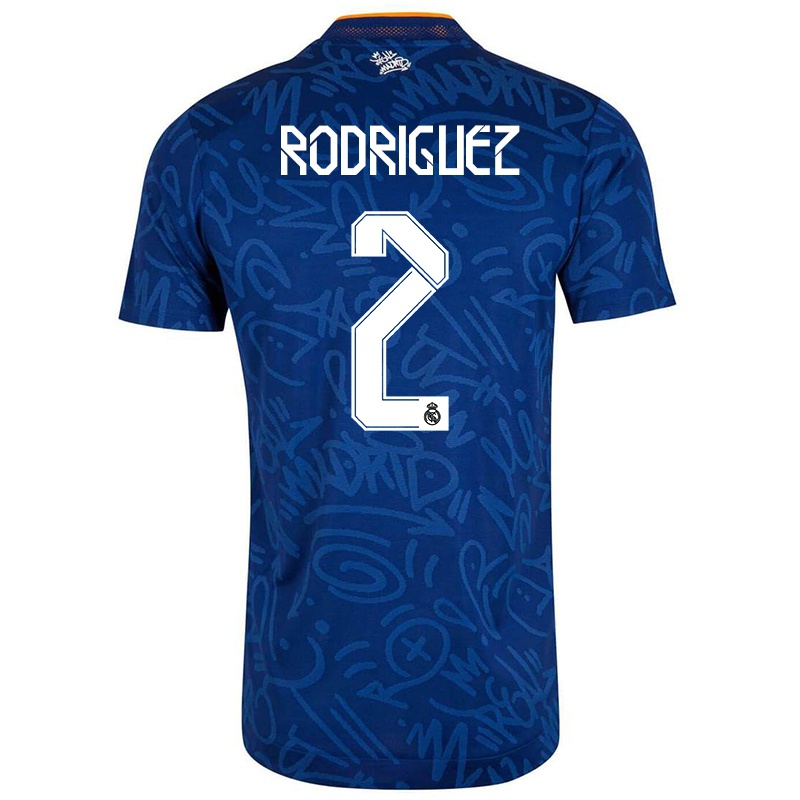 Kvinder Guillem Rodriguez #2 Mørkeblå Udebane Spillertrøjer 2021/22 Trøje T-shirt