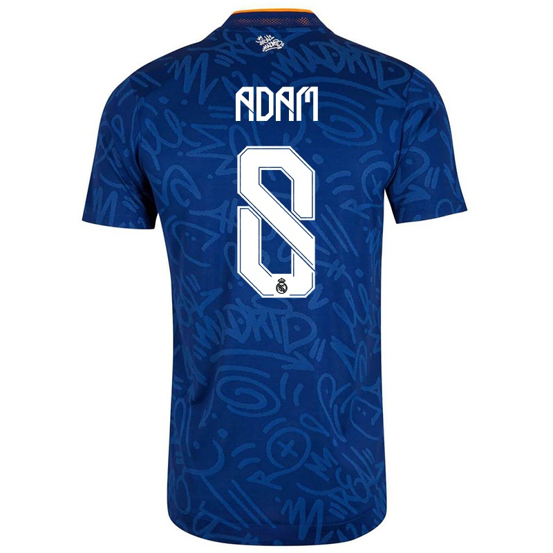 Kvinder Hanga Adam #8 Mørkeblå Udebane Spillertrøjer 2021/22 Trøje T-shirt