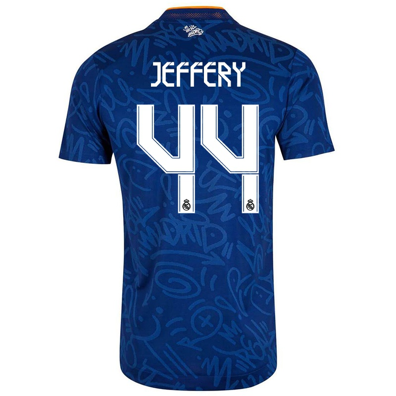 Kvinder Taylor Jeffery #44 Mørkeblå Udebane Spillertrøjer 2021/22 Trøje T-shirt