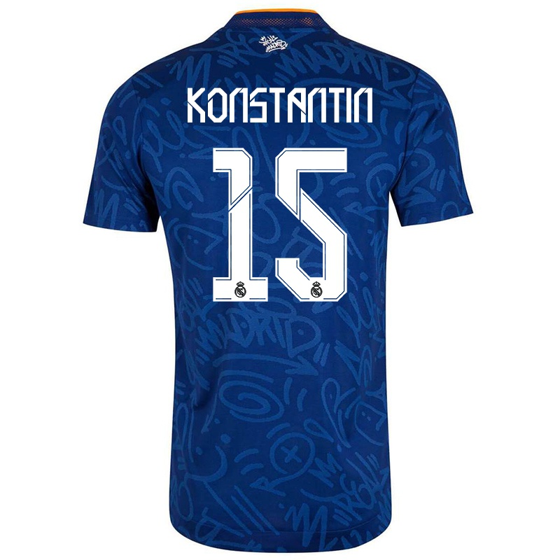 Kvinder Kostadinov Konstantin #15 Mørkeblå Udebane Spillertrøjer 2021/22 Trøje T-shirt