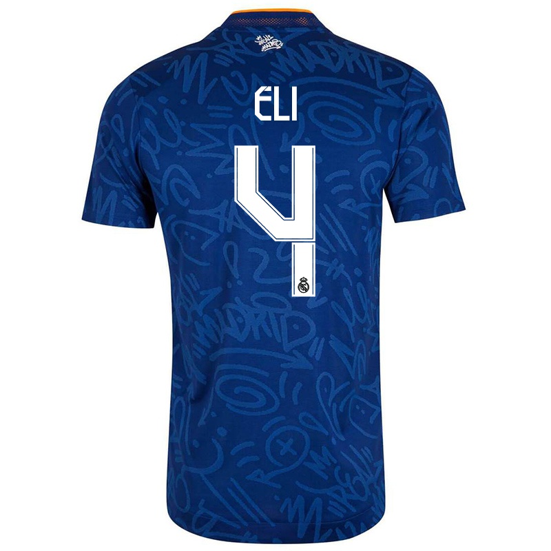 Kvinder Ndiaye Eli #4 Mørkeblå Udebane Spillertrøjer 2021/22 Trøje T-shirt