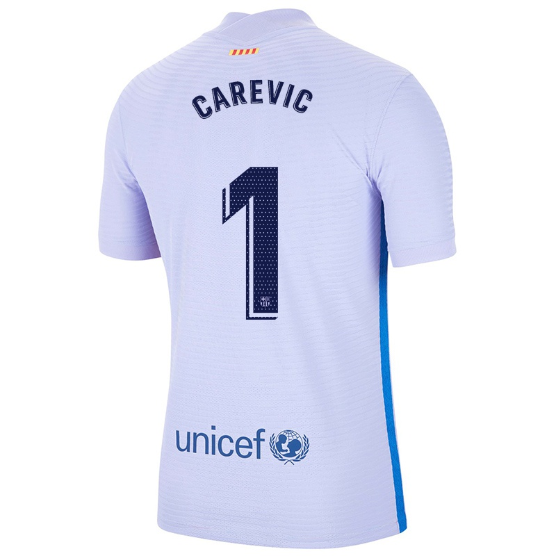 Kvinder Lazar Carevic #1 Lys Violet Udebane Spillertrøjer 2021/22 Trøje T-shirt