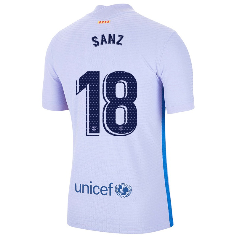 Kvinder Alvaro Sanz #18 Lys Violet Udebane Spillertrøjer 2021/22 Trøje T-shirt