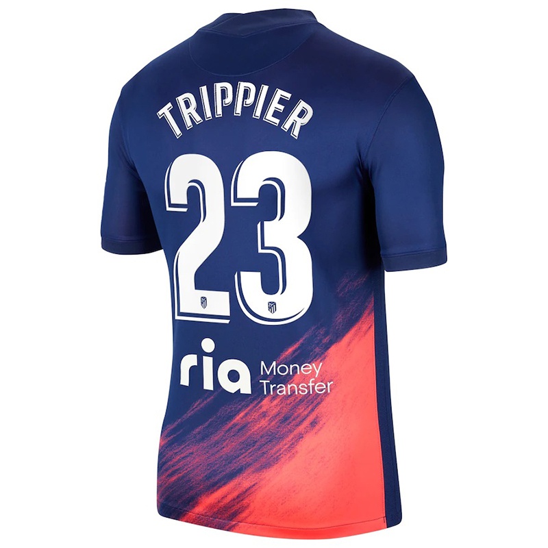 Kvinder Kieran Trippier #23 Mørkeblå Appelsin Udebane Spillertrøjer 2021/22 Trøje T-shirt