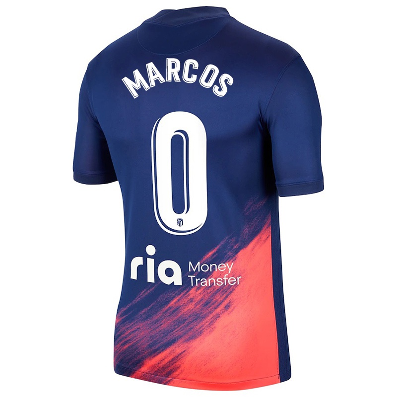 Kvinder Ana Marcos #0 Mørkeblå Appelsin Udebane Spillertrøjer 2021/22 Trøje T-shirt