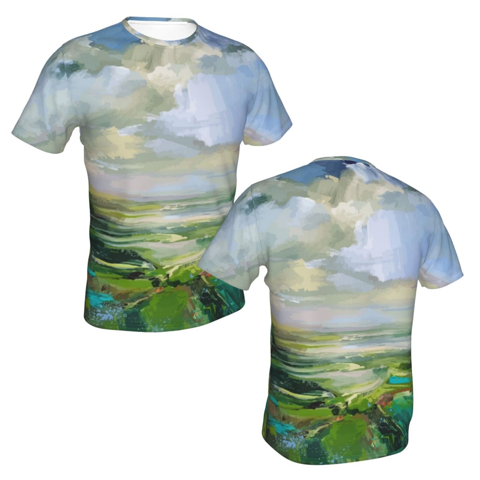 Summer Green Malerelementer Klassisk T-shirt