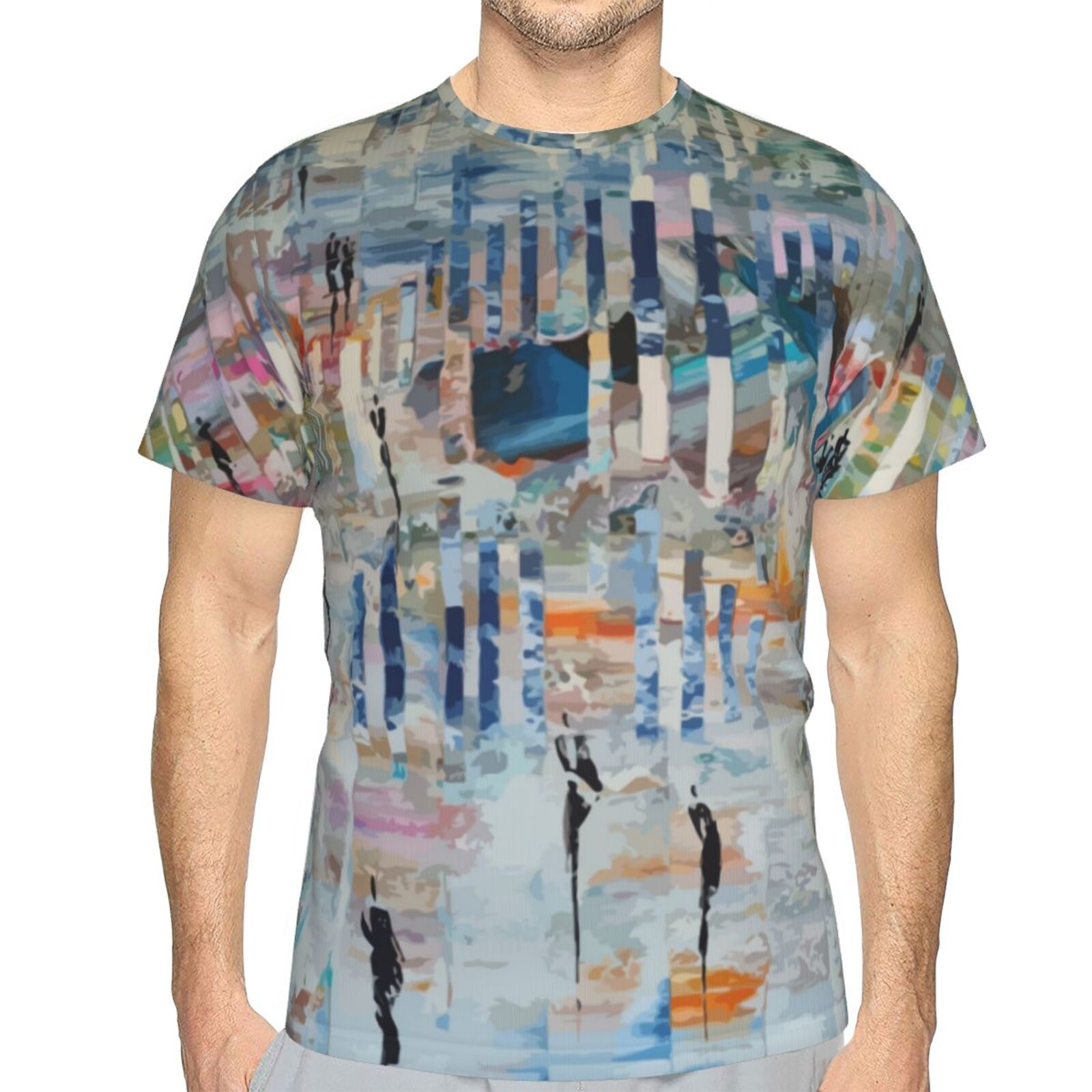 Walk In An Abstract World Malerelementer Klassisk T-shirt