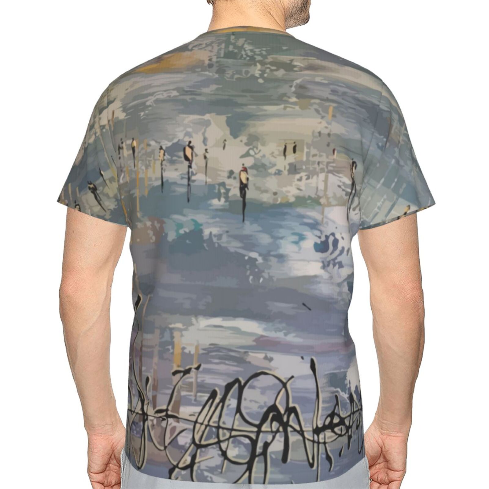 Tal Med Skyerne Malerelementer Klassisk T-shirt